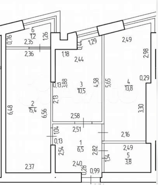 2-к квартира, 48 м², 4/25 этаж, ЖК «Белая река»